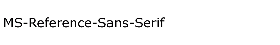 font MS-Reference-Sans-Serif download