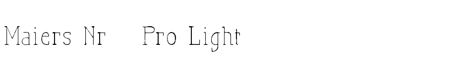 font Maiers-Nr.21-Pro-Light download