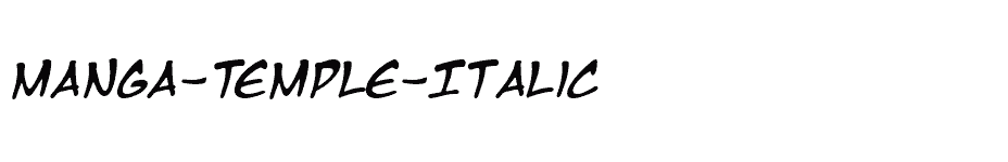 font Manga-Temple-Italic download