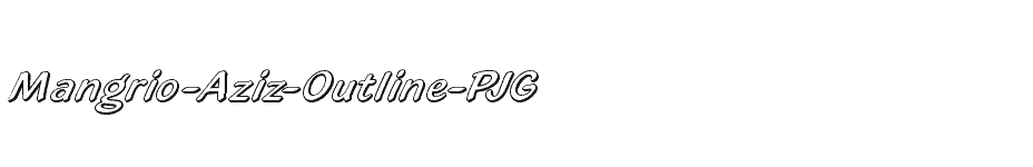 font Mangrio-Aziz-Outline-PJG download
