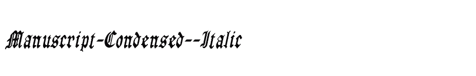 font Manuscript-Condensed--Italic download