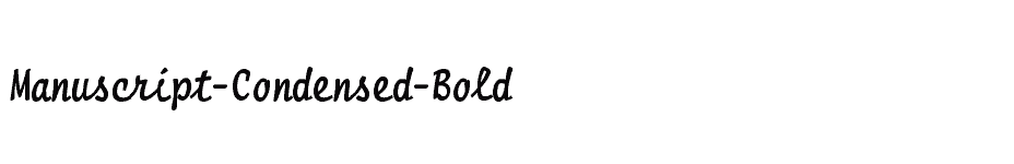 font Manuscript-Condensed-Bold download