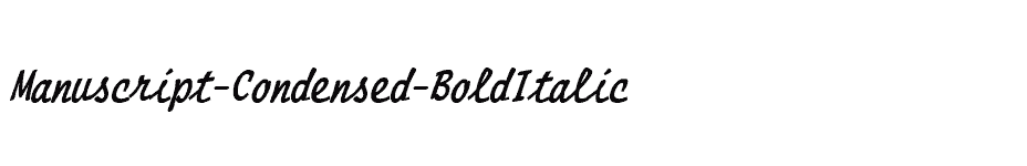 font Manuscript-Condensed-BoldItalic download