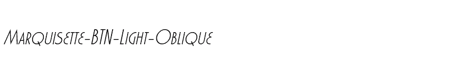 font Marquisette-BTN-Light-Oblique download