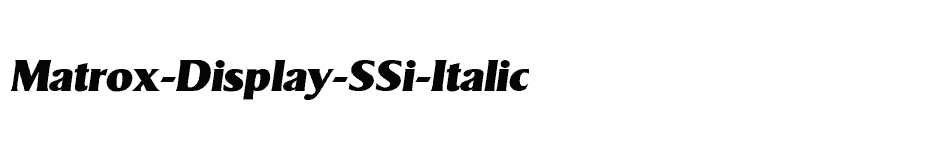 font Matrox-Display-SSi-Italic download