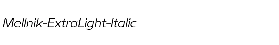 font Mellnik-ExtraLight-Italic download