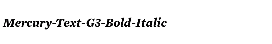font Mercury-Text-G3-Bold-Italic download