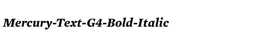 font Mercury-Text-G4-Bold-Italic download