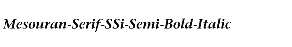 font Mesouran-Serif-SSi-Semi-Bold-Italic download