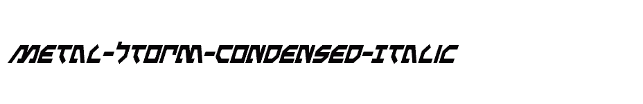 font Metal-Storm-Condensed-Italic download
