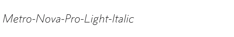 font Metro-Nova-Pro-Light-Italic download