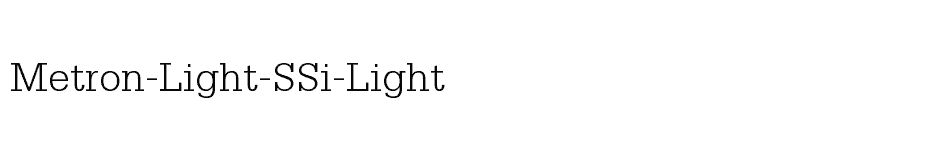 font Metron-Light-SSi-Light download