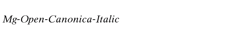 font Mg-Open-Canonica-Italic download