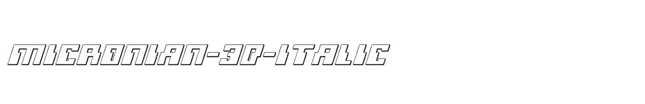 font Micronian-3D-Italic download