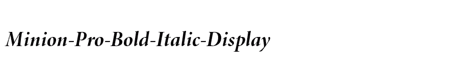 font Minion-Pro-Bold-Italic-Display download