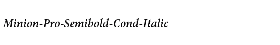 font Minion-Pro-Semibold-Cond-Italic download
