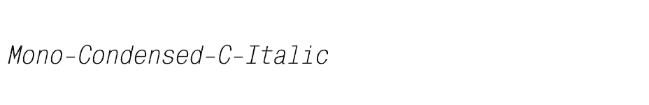 font Mono-Condensed-C-Italic download