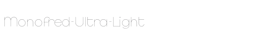 font Monofred-Ultra-Light download