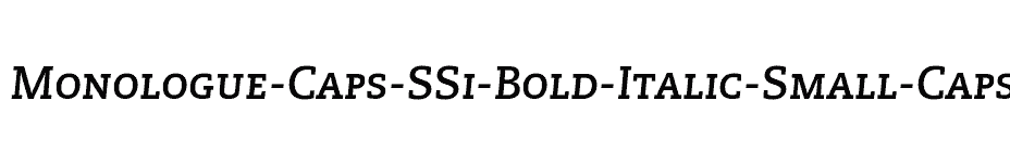 font Monologue-Caps-SSi-Bold-Italic-Small-Caps- download