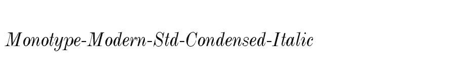 font Monotype-Modern-Std-Condensed-Italic download