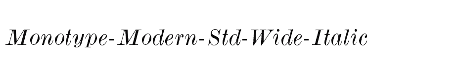 font Monotype-Modern-Std-Wide-Italic download