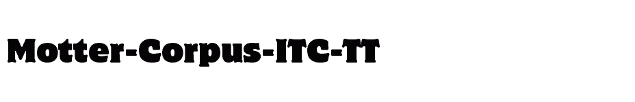 font Motter-Corpus-ITC-TT download