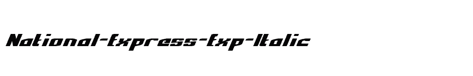 font National-Express-Exp-Italic download