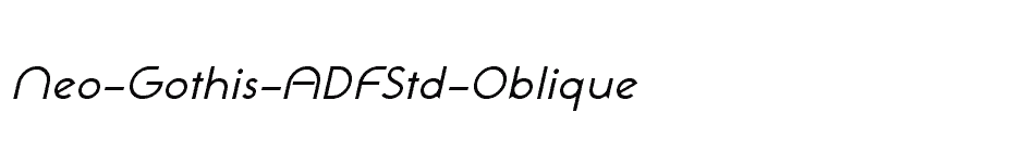 font Neo-Gothis-ADFStd-Oblique download