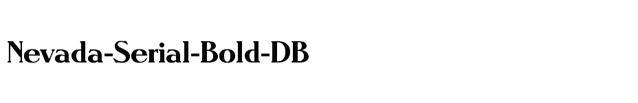 font Nevada-Serial-Bold-DB download