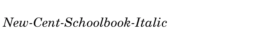 font New-Cent-Schoolbook-Italic download