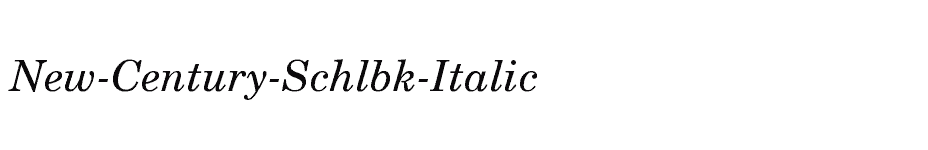 font New-Century-Schlbk-Italic download