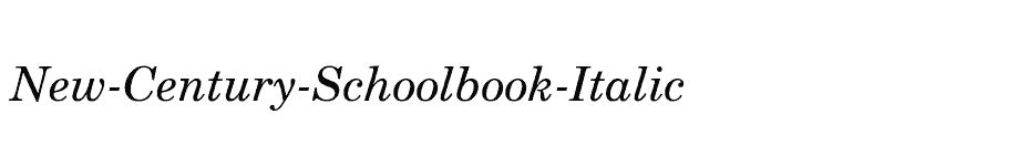 font New-Century-Schoolbook-Italic download