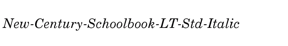 font New-Century-Schoolbook-LT-Std-Italic download