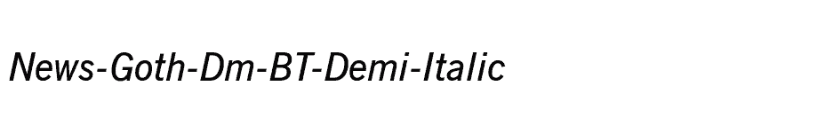 font News-Goth-Dm-BT-Demi-Italic download