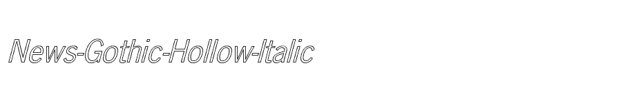 font News-Gothic-Hollow-Italic download