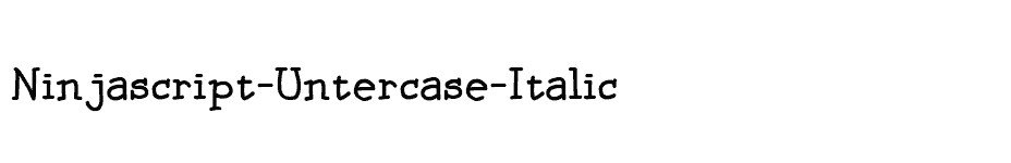 font Ninjascript-Untercase-Italic download