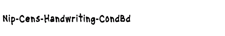 font Nip-Cens-Handwriting-CondBd download