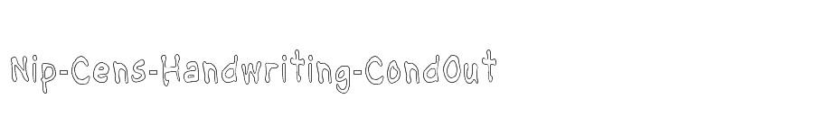 font Nip-Cens-Handwriting-CondOut download