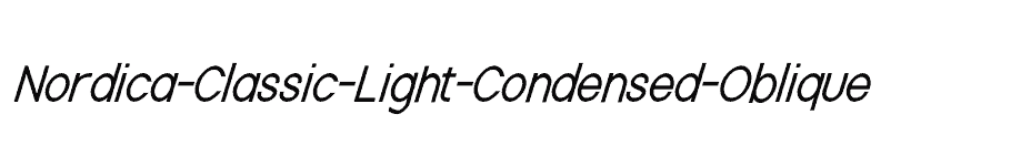 font Nordica-Classic-Light-Condensed-Oblique download