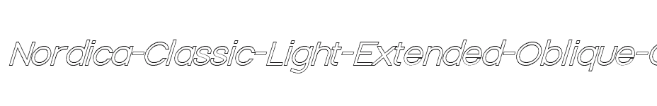font Nordica-Classic-Light-Extended-Oblique-Outline download