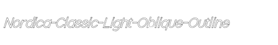 font Nordica-Classic-Light-Oblique-Outline download