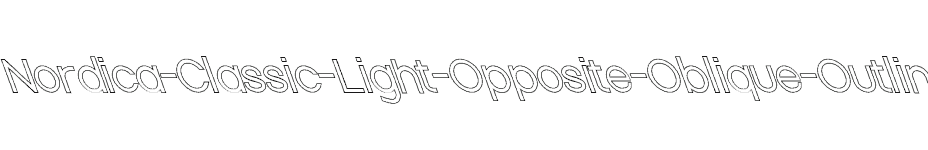 font Nordica-Classic-Light-Opposite-Oblique-Outline download