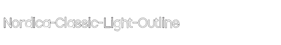 font Nordica-Classic-Light-Outline download