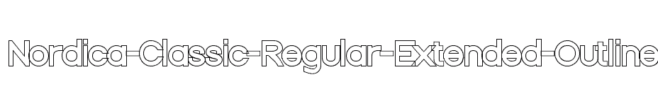 font Nordica-Classic-Regular-Extended-Outline download