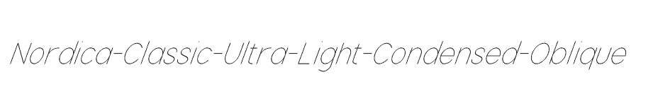 font Nordica-Classic-Ultra-Light-Condensed-Oblique download