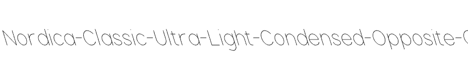 font Nordica-Classic-Ultra-Light-Condensed-Opposite-Oblique download