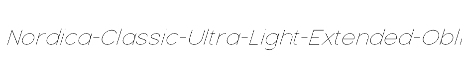 font Nordica-Classic-Ultra-Light-Extended-Oblique download