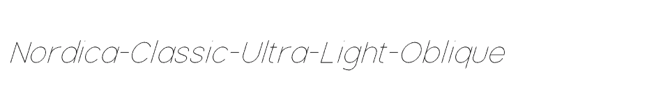 font Nordica-Classic-Ultra-Light-Oblique download