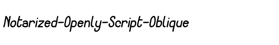 font Notarized-Openly-Script-Oblique download