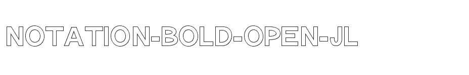 font Notation-Bold-Open-JL download